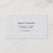 Schwarz-Weiß-Grau Beruflich Schlicht Cool Visitenkarte (Rückseite)