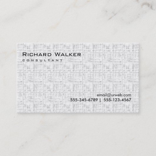 Schwarz-Weiß-Grau Beruflich Schlicht Cool Visitenkarte (Vorderseite)