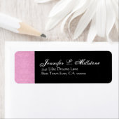 Schwarz-weiß-Grau-Damaskus-Rücksendeadresse (Insitu)