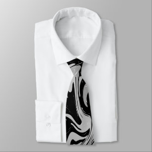 Schwarz Weiß Grau Elegant Stylisch Modern Krawatte