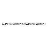 Schwarz-weiß Grau Florals Design Satin Ribbon Satinband (Vorderseite)