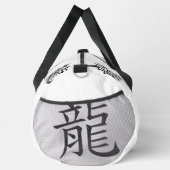 Schwarz, Weiß Grau, Jahr des Drachen Chinesisch Zo Duffle Bag (Rechts)