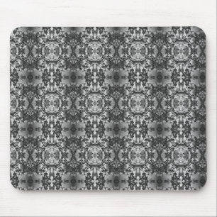 Schwarz-Weiß, Grau-Kaleidoskop-Mousepad Mousepad