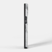 Schwarz Weiß Grau Marmor Muster iPhone / Android  Hülle (Rechte Seite)