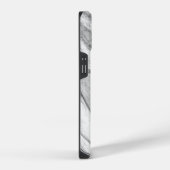 Schwarz Weiß Grau Marmormuster iPhone / Android Hülle (Rechte Seite)