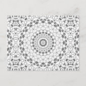 Schwarz-weiß-Grau-Monochrome-Mandala-Design Postkarte (Vorderseite)