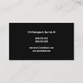 Schwarz-weiß-Grau-Monogram-Manager-Visitenkarte Visitenkarte (Rückseite)