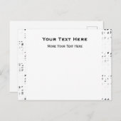 Schwarz, Weiß, Grau Print 2 Postkarte Einladen (Vorne/Hinten)