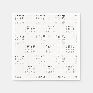 Schwarz, Weiß, Grau Printwerbung 2 Napkins Serviette