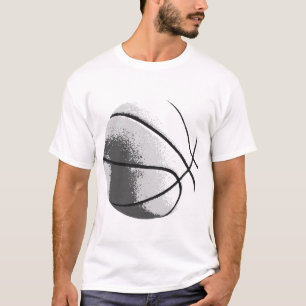 Schwarz-weiß Grau Trendy Pop Art Basketball T-Shirt