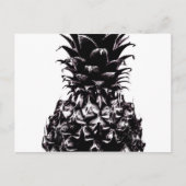 Schwarz-weiß-Graue Ananas Abstrakt Postkarte (Vorderseite)