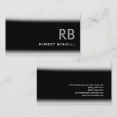 Schwarz-weiß-Graue Monogram Consultant-Visitenkart Visitenkarte (Vorne/Hinten)