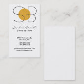 Schwarz-weiß-graue Monogram-Visitenkarte Visitenkarte (Vorne/Hinten)