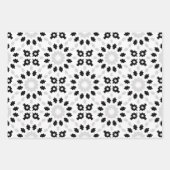 Schwarz-weiß-graue Mosaik-Boho Geometrische Muster Geschenkpapier Set (Vorderseite 2)