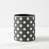schwarz-weiß-graue Retro-Pünktchen-Tasse Tasse (Zentrum)