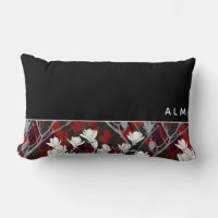 Schwarz-weiß Graue und rote Blüte | Monogramm