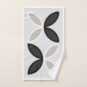 Schwarz-Weiß-Graumuster Badhandtuch Set (Handtuch)