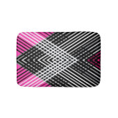 Schwarz-Weiß-Graustreifen auf einem Streifen Badematte (Vorderseite)