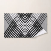 Schwarz-Weiß-Graustreifen auf einem Streifen Badhandtuch Set (Handtuch)