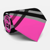 Schwarz-Weiß-Graustreifen auf einem Streifen Krawatte (Gerollt)