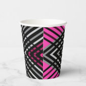 Schwarz-Weiß-Graustreifen auf einem Streifen Pappbecher (Rechts)