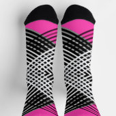 Schwarz-Weiß-Graustreifen auf einem Streifen Socken (Oben)