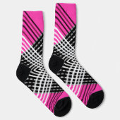 Schwarz-Weiß-Graustreifen auf einem Streifen Socken (Rechts)