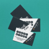 Schwarz-weiß Gray Script Loyalty Visitenkarte