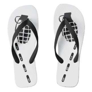 Schwarz-Weiß-Grenade-umdreh Badesandalen