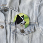 Schwarz-Weiß-Grenz-Hund Button (Beispiel)