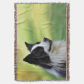 Schwarz-Weiß-Grenz-Hund Decke (Vorderseite Vertikal)
