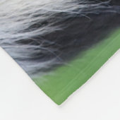 Schwarz-Weiß-Grenz-Hund Fleecedecke (Ecke)