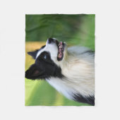 Schwarz-Weiß-Grenz-Hund Fleecedecke (Vorderseite)