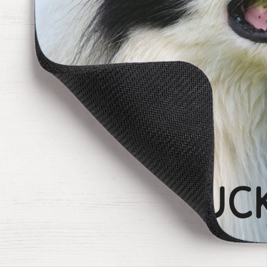 Schwarz-Weiß-Grenz-Hund Mousepad (Ecke)