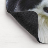 Schwarz-Weiß-Grenz-Hund Mousepad (Ecke)