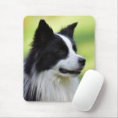 Schwarz-Weiß-Grenz-Hund Mousepad (Mit Mouse)