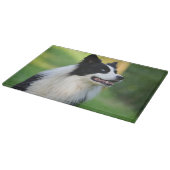 Schwarz-Weiß-Grenz-Hund Schneidebrett (Ecke)