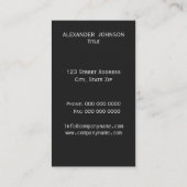 Schwarz-Weiß-Grenz-Hund Visitenkarte (Rückseite)