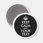 Schwarz-Weiß-Grenze Behalten Ruhe und Text Magnet (Vorderseite/Rückseite)