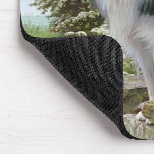 Schwarz-Weiß-Grenzkollie Welpe-Hund-Mousepad Mousepad (Ecke)