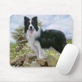Schwarz-Weiß-Grenzkollie Welpe-Hund-Mousepad Mousepad (Mit Mouse)