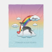 Schwarz-Weiß-Greyhound-Rainbow-Gedenkstätte Fleecedecke (Vorderseite)