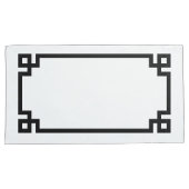 Schwarz-Weiß-Griechen-Schlüsselgrenzgröße Kissenbezug (Vorderseite-Rechts)