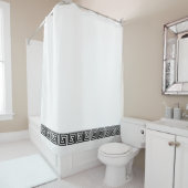 Schwarz-Weiß-griechischer Schlüssel Duschvorhang (Beispiel)