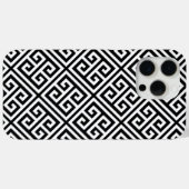 Schwarz-Weiß-Griechisches Schlüsselmuster Case-Mate iPhone Hülle (Rückseite (Horizontal))