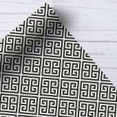 Schwarz-Weiß-Griechisches Schlüsselmuster Geschenkpapier