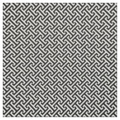 Schwarz-Weiß-Griechisches Schlüsselmuster Stoff (Muster)