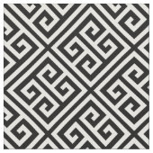 Schwarz-Weiß-Griechisches Schlüsselmuster Stoff (Nahaufnahme)
