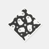 Schwarz-Weiß-Groovy-Geist und Blume Serviette (Ecke)