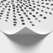 Schwarz-Weiß-Groß-Dot-Burst-Muster-Geschenk Geschenkpapier (Ecke)